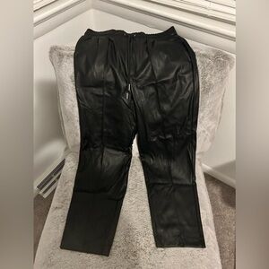 CALIA Faux Leather Joggers